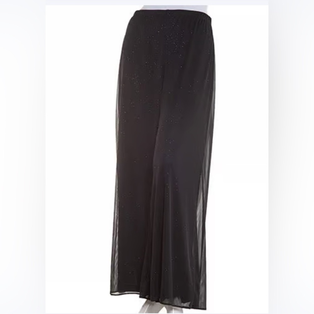 MSK Women's Black w/ Subtle Sparkle, Wide Leg Pants, NWT